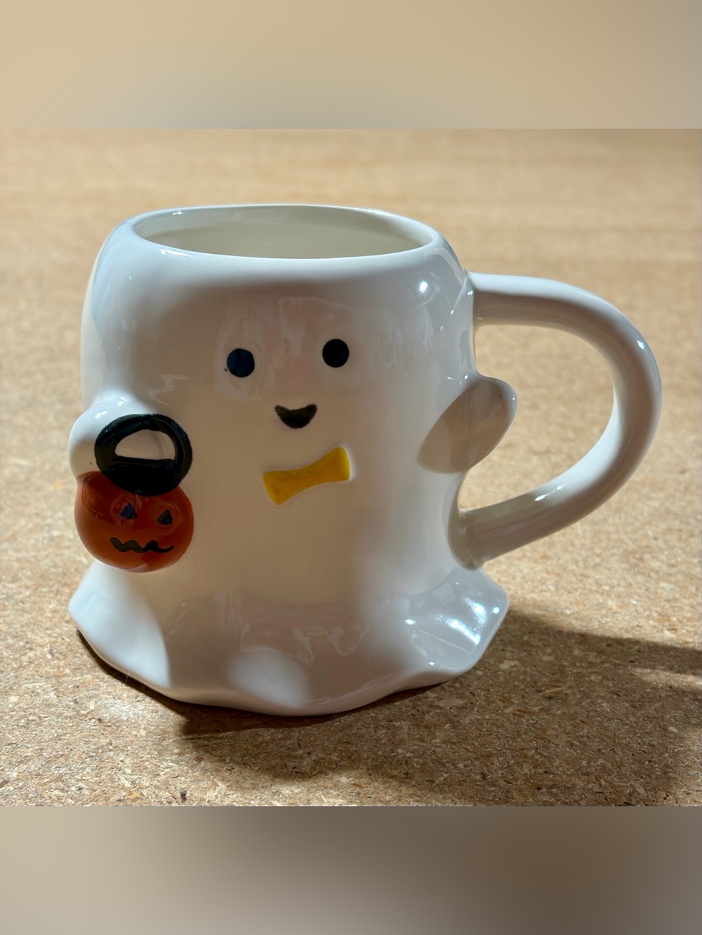 Hyde and Eek Boutique Halloween Ghost Pumpkin Pail Stoneware Mug